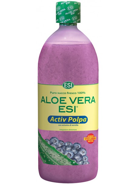 Aloe Vera Succo Activ Polpa con Mirtillo - ESI - 1L 