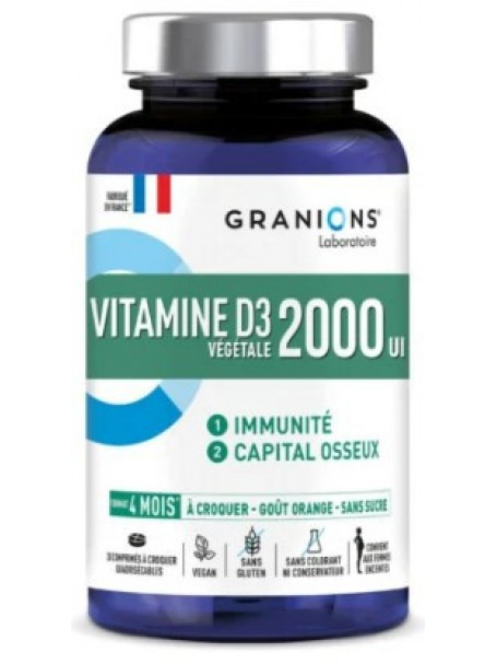 VITAMINE D3 VEGETALE 2000 UI - GRANIONS