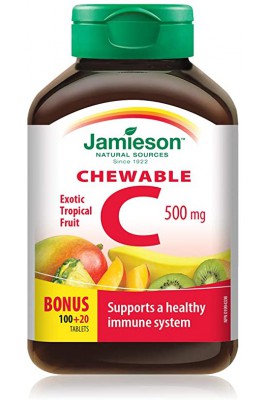 VITAMIN C 500 mg X 120 TABLETA TË PËRTYPSHME - JAMIESON