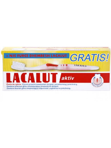 LACALUT AKTIV PASTE DHEMBESH 75 mL + 1 FURCE GRATIS - LACALUT