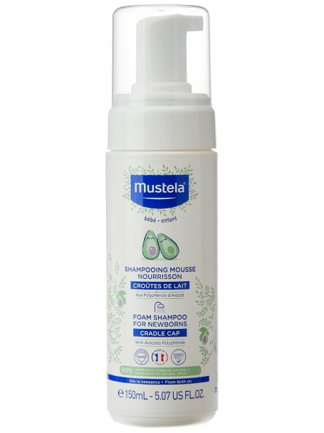 MUSTELA FOAM SHAMPOO FOR NEWBORNS CRADLE CAP 150ml