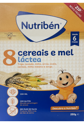 NUTRIBEN 8 CEREAIS E MEL LACTEA