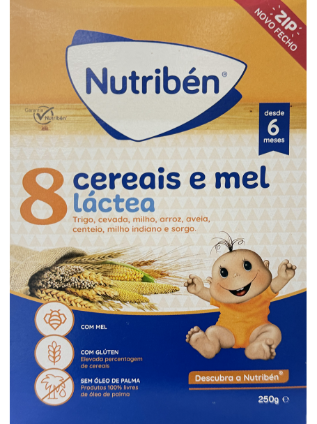 NUTRIBEN 8 CEREAIS E MEL LACTEA