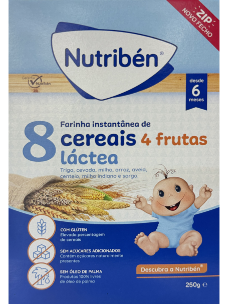 NUTRIBEN 8 CEREAIS 4 FRUTAS LACTEA