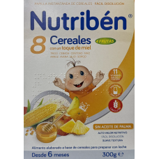 NUTRIBEN 8 CEREALES CON UN TOQUE DE MIEL 4 FRUTAS
