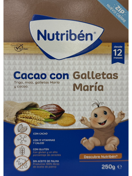 NUTRIBEN CACAO CON GALLETAS MARIA 250g