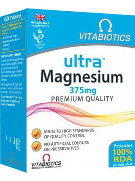 ULTRA MAGNESIUM 375 mg X 60 TABLETA - VITABIOTICS