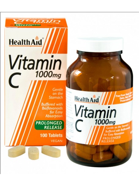 VITAMIN C 1000 mg VEGAN - 100 TABLETA - HealthAid®